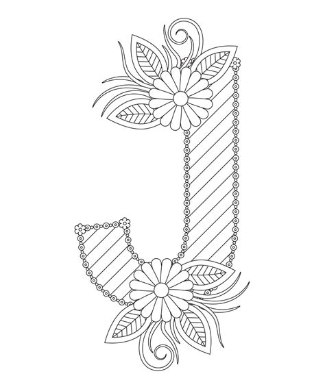 Letter J Coloring Page