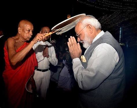 PM Narendra Modi visits Seema Malaka Temple in Colombo, Sri Lanka