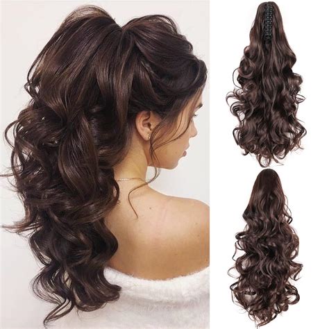 BLUSHIA Ponytail Extension, 22 Inch Drawstring Ponytail Extension for ...