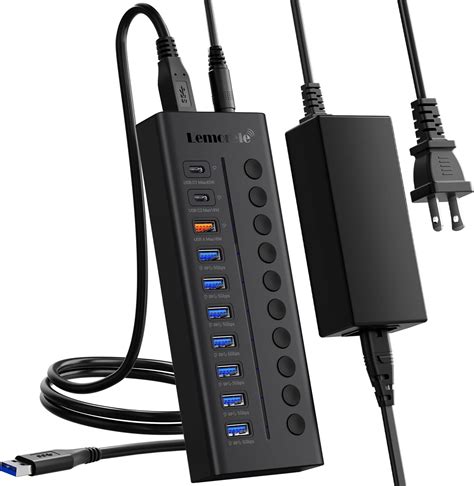 Amazon.com: USB hub，Powered USB hub, 11-Port hub Splitter，10 USB 3.0 ...