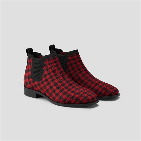 Water Repellent Chelsea Boot (Ryan Pro), RED PLAID, EU35 | VIVAIA