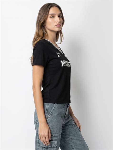 Buy Women Black Graphic Crop Tees | Kraus Jeans