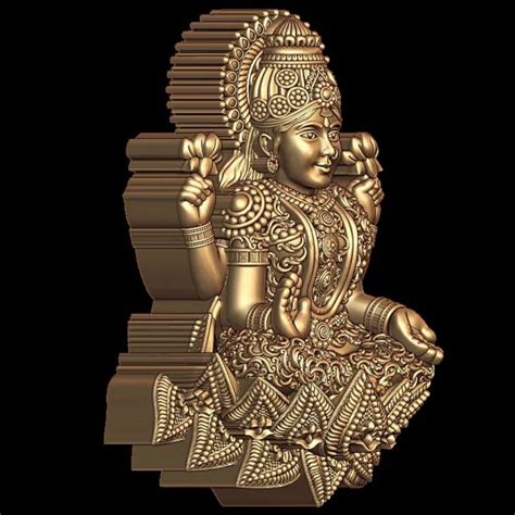 Divine Mahalaxmi 3D Model Pendant for Printing