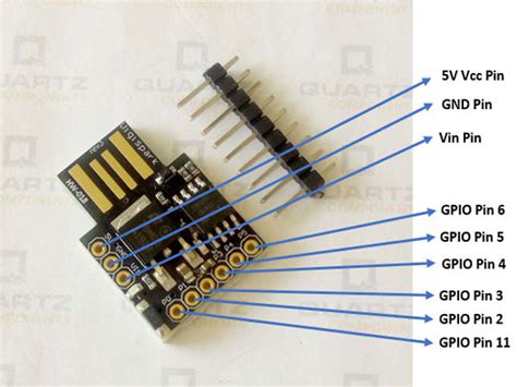ATTINY85 USB Development Board – QuartzComponents