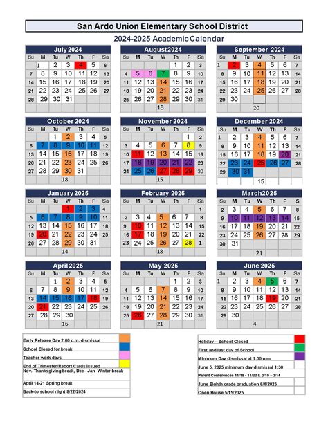 24 - 25 Academic Calendar | San Ardo Union Elementary School District