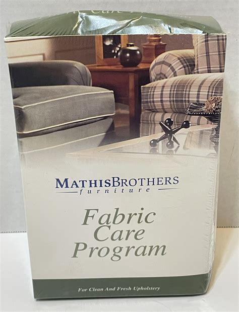 Stainsafe Inc Mathis Brothers Furniture Fabric Care Program Clean ...