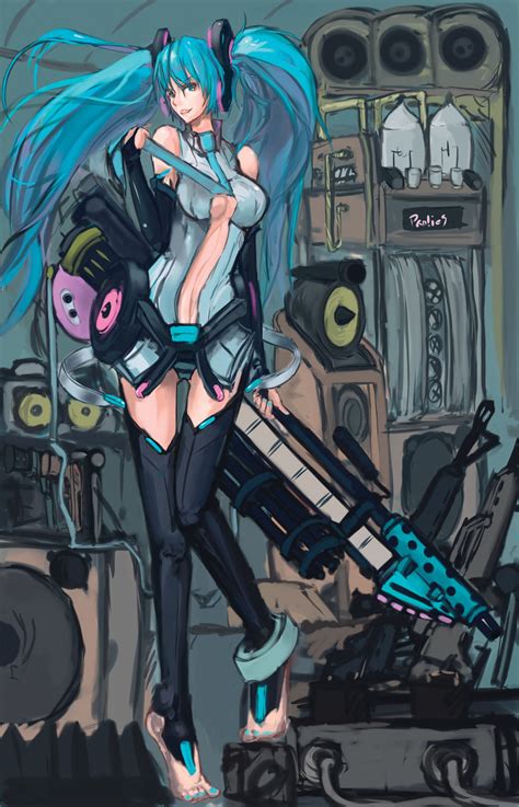 hatsune miku and hatsune miku (vocaloid) drawn by panties_(pantsu ...