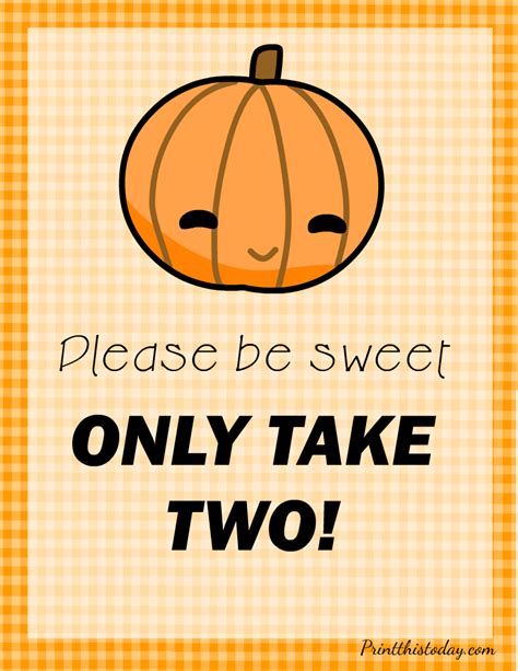 8 Free Printable Halloween Candy Signs