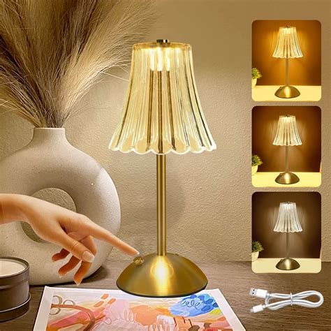 Cordless Table Lamps for Bedroom,Gold Cordless Table Lamp Rechargeable ...