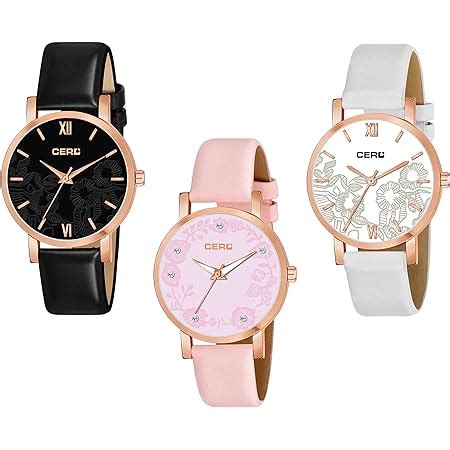 CLOUDWOOD Analog Ladies Wrist Watches Combo Set of Watch for Women ...