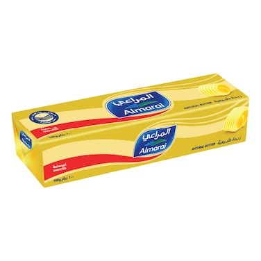 زبدة المراعي الطبيعية غير المملحة، 100 غرام Almarai Natural Unsalted Butter, 100g