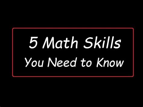 Image result for List of Basic Math Skills