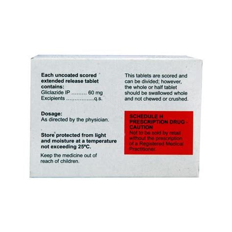 GLZ XR 60mg Tablet 15'S – Global Surgicals