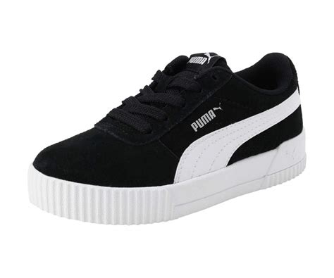 Buy Puma Unisex Kids Carina Ps Black White Sneakers at Amazon.in
