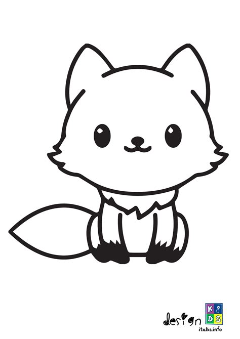 Cute Fox Coloring Pages For Kids
