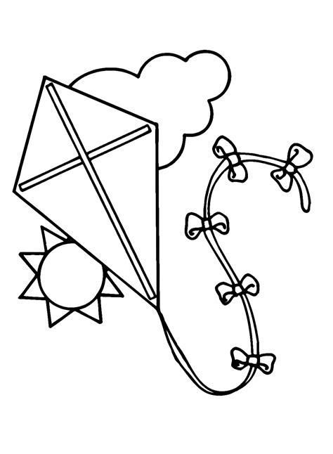 Kite Coloring Page Printable