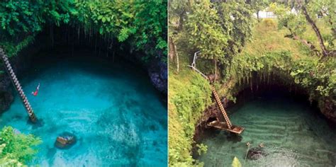 The most beautiful natural swimming pool hidden in a grotto on a ...