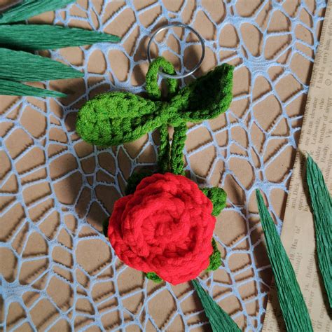 Image result for Rose Keychain Crochet Tutorial