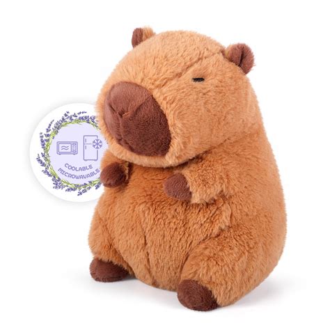 SuzziPals Heatable & Coolable Lying Capybara Stuffed Animal, Microwave ...