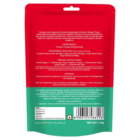 Drools Dehydrated Real Chicken Wing Chews Dog Treats – ShakeHands