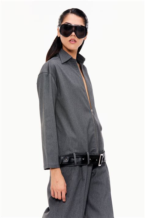 Charcoal Grey Pinstripe Tailored Sport Set – Qua