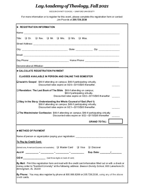 Fillable Online Academic Calendars and Critical Deadlines - Samford ...