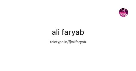 ali faryab — Teletype