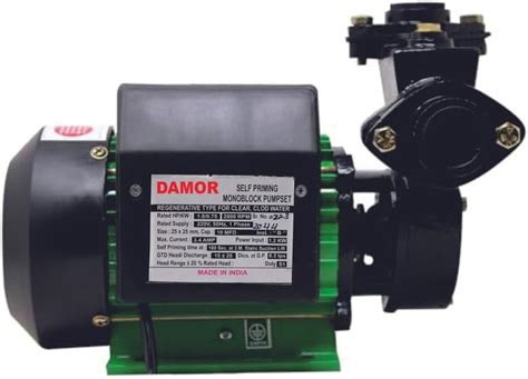 Damor Single Phase 1 HP Pure Copper Self-Priming Monoblock Pump | High ...