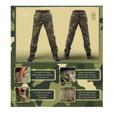 QuipCo Ranger Camouflage Trek Cargo Pants | Outdoor Travel Gear ...