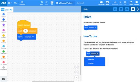 VEXcode IQ Block Tutorial 的图像结果