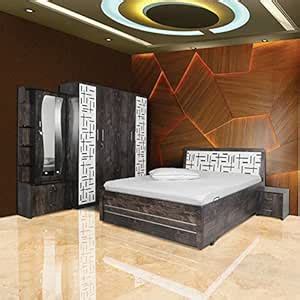 CREATIVE FURNITURE King Size Acrylic Design Bad and Engineered Wood ...