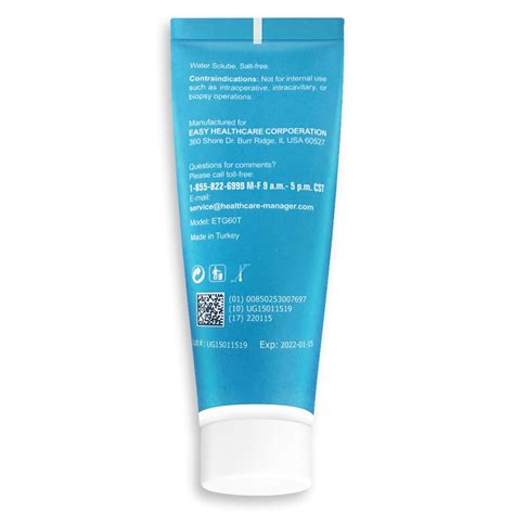 Buy Easy@Home Ultrasound Conductive Electrode Gel, 2.2 oz (60g) Tube ...