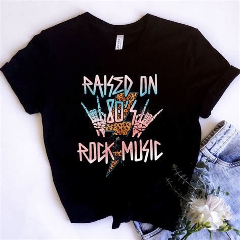 80s Rock on Rock Music Shirt, Black Vintage Shirt for Women, Hard Rock ...