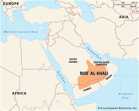 Rub’ al-Khali | Map, Location, Meaning, & Facts | Britannica