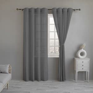 LINENWALAS 274 cm (9 ft) Long Door Cotton Semi Transparent Curtain ...