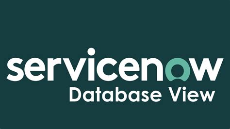 How to Query On Database View in ServiceNow 的图像结果