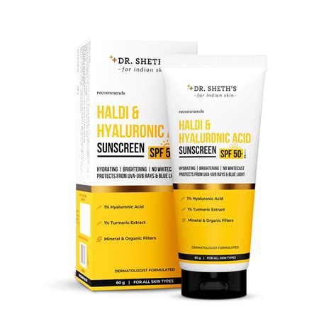 Dr. Sheth's Haldi & Hyaluronic Acid Sunscreen SPF 50+ PA+++