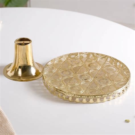 Filigree Metal Cake Stand Gold Online - Premium Cake Stand | Nestasia