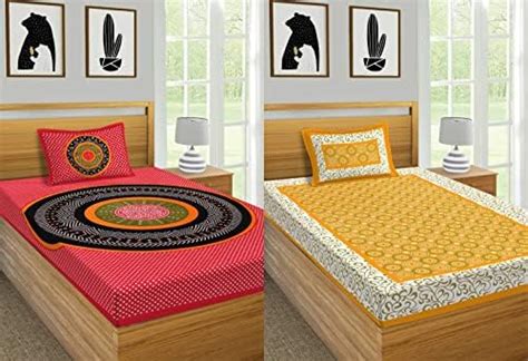 VNV Creation® Single Bed Cotton Fabric Rajasthani Jaipuri Printed ...