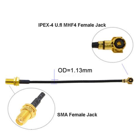 UFL IPEX 4 to SMA RP-SMA Connector Pigtail | ThinkRobotics ...