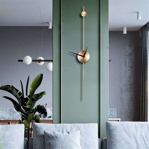 Minimal Slim Gold Metal Wall Clock | Large Wall Clock – Writings On The ...