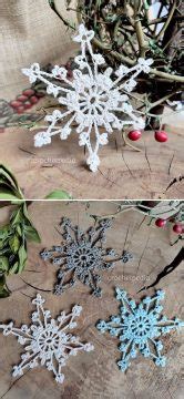 Crochet Thread Snowflake Pattern 的图像结果
