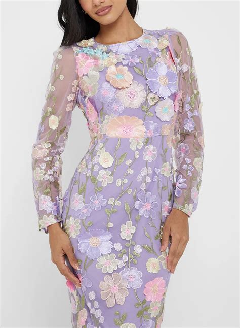 Ginger Boutique 3D Floral Applique Mermaid Maxi Gown for Women | Best ...