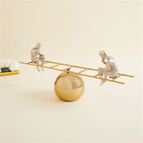 Buy Splendid Gold Rush Steel Man on Ladder Table Accent from Home ...