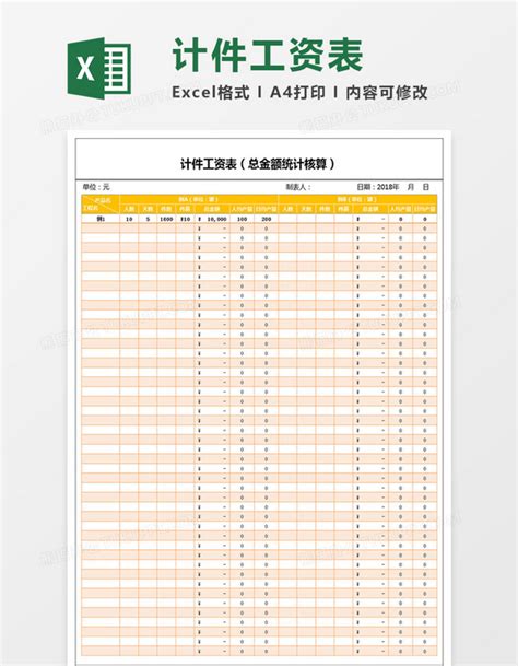 2021年计件工资表（含新个税、社保公式）-Excel表格-工图网