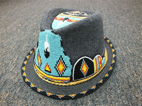 Hat Beaded With Native American Beads