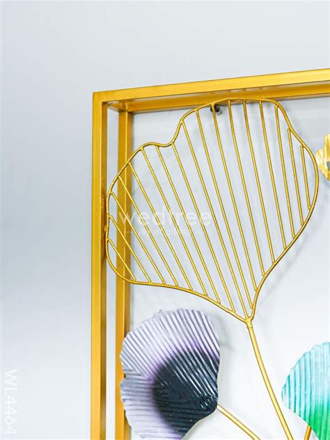 Metal Multicolour Leaves Wall Hanging Decor - WL4464 – Wedtree