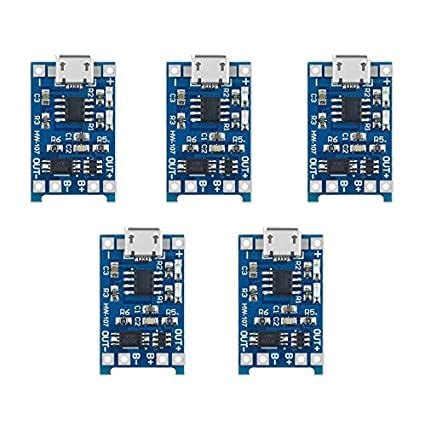 ERH India (5 Pcs) 5V 1A 18650 Lithium Battery Charging Board Charger ...