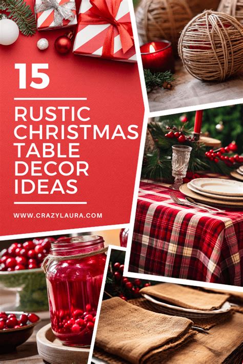 Image result for Rustic Christmas Table Decorations