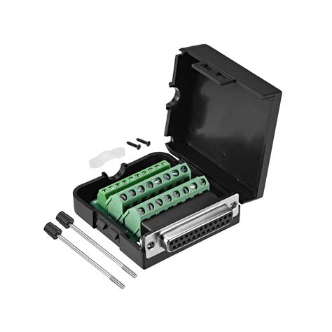 uxcell D-sub DB25 Breakout Board Connector with Case 25 Pin 2-row ...